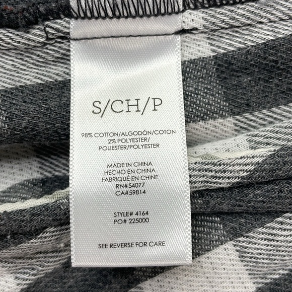 CAbi Women’s #4164 Plaid Tavern Shirt Ruffle Jacket in Gray Red White, sz SM - Picture 5 of 12